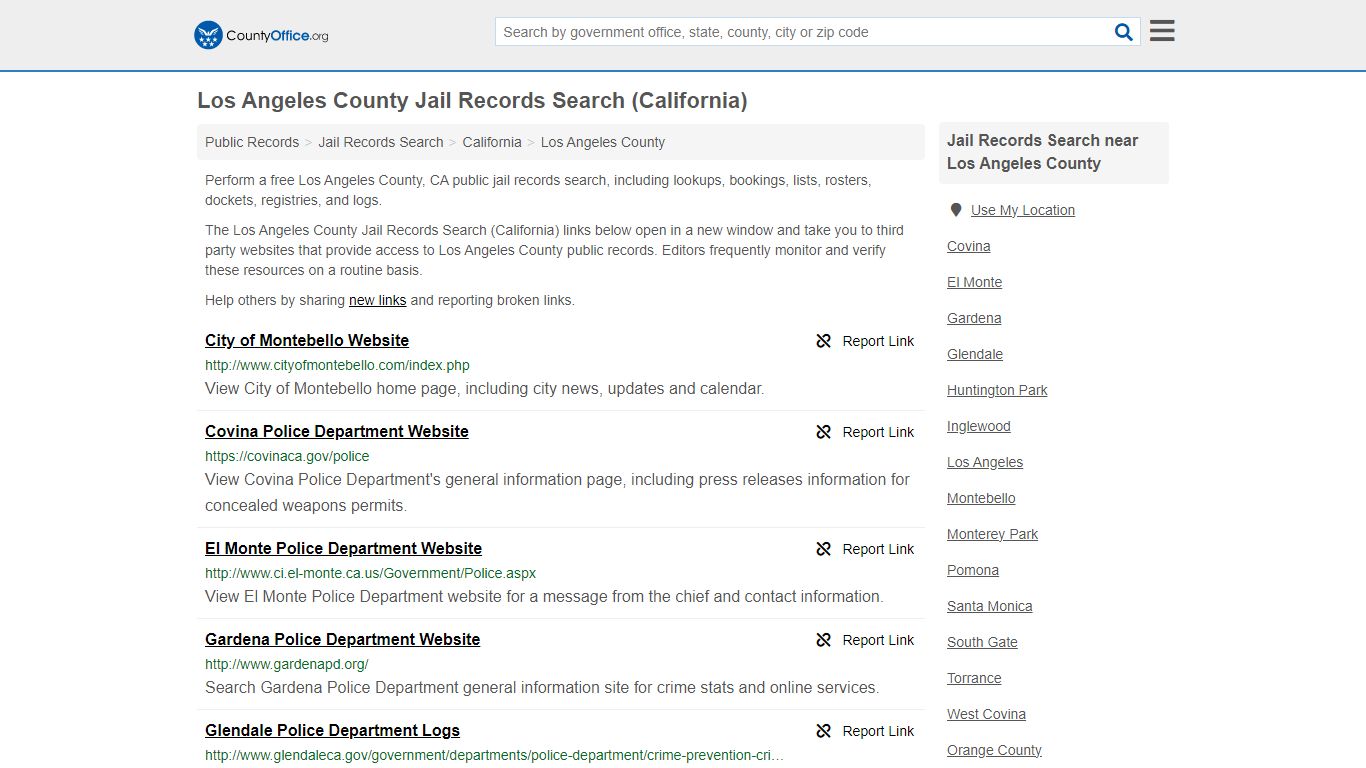 Los Angeles County Jail Records Search (California)